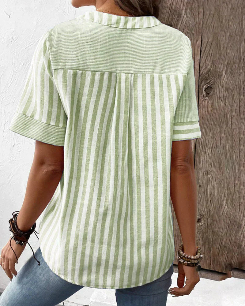 Sandra - Classic Striped Top